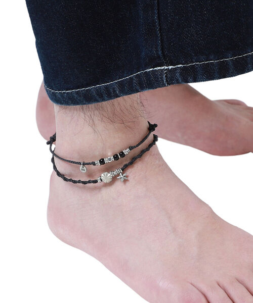 wakami(ワカミ)の「wakami × BEAMS / 別注 アンクレット 2本セット 2022(アンクレット・メンズ・チャコールグレー/ベージュ/オリーブ/ライトカーキ/ブルー/オレンジ/マルチ・ONE SIZE)」の14枚目の写真