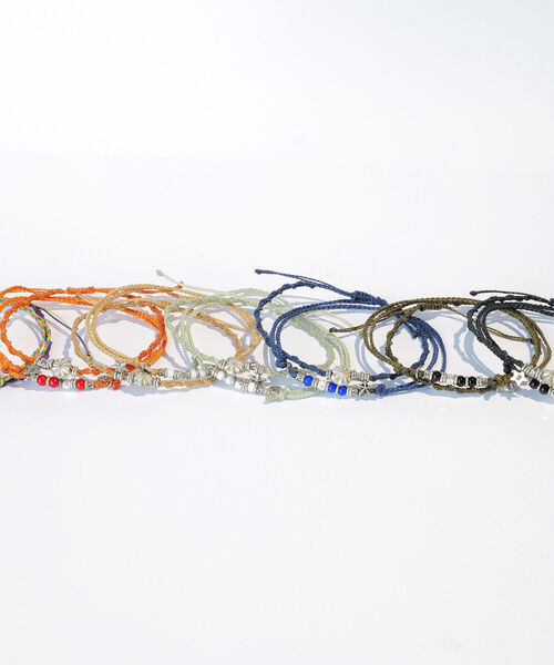 wakami(ワカミ)の「wakami × BEAMS / 別注 アンクレット 2本セット 2022(アンクレット・メンズ・チャコールグレー/ベージュ/オリーブ/ライトカーキ/ブルー/オレンジ/マルチ・ONE SIZE)」の20枚目の写真