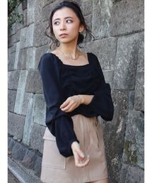 EVRIS | シャーリングショートトップス(シャツ/ブラウス)