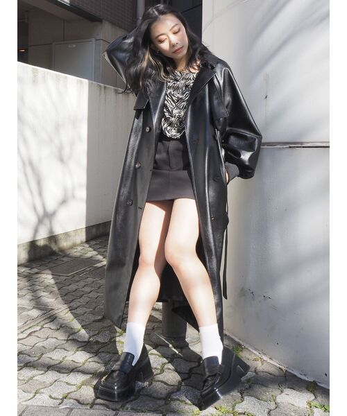 EVRIS（エヴリス）の「シャーリングショートトップス（シャツ/ブラウス・レディース・グリーン/その他1/ブラック・FREE）」の11枚目の写真