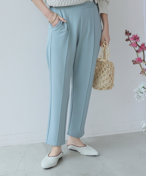 frames RAY CASSIN(フレームスレイカズン)の「S/M展開 Everydayパンツ(スラックス・レディース・イエロー/ブラック/グレイッシュベージュ/グリーン/サックスブルー/ピンク/イエロー×グリーン・SMALL/MEDIUM)」の5枚目の写真