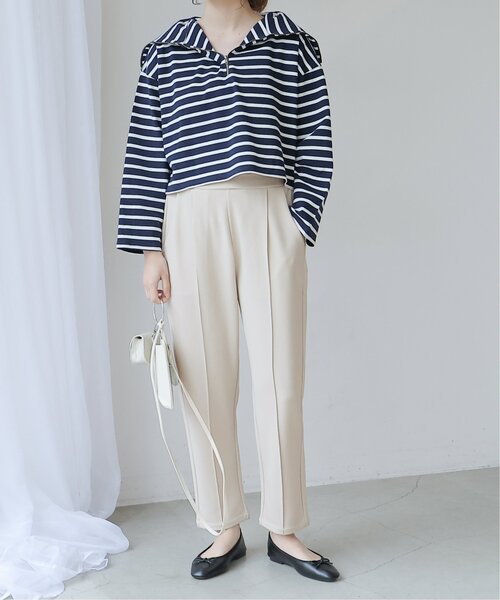 frames RAY CASSIN(フレームスレイカズン)の「S/M展開 Everydayパンツ(スラックス・レディース・イエロー/ブラック/グレイッシュベージュ/グリーン/サックスブルー/ピンク/イエロー×グリーン・SMALL/MEDIUM)」の3枚目の写真