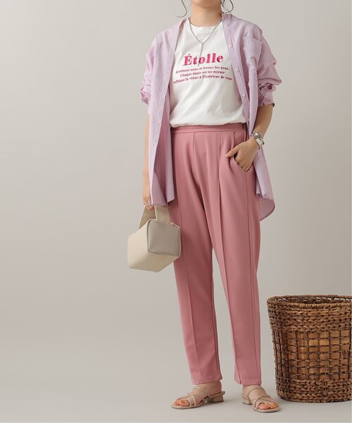 frames RAY CASSIN(フレームスレイカズン)の「S/M展開 Everydayパンツ(スラックス・レディース・イエロー/ブラック/グレイッシュベージュ/グリーン/サックスブルー/ピンク/イエロー×グリーン・SMALL/MEDIUM)」の20枚目の写真