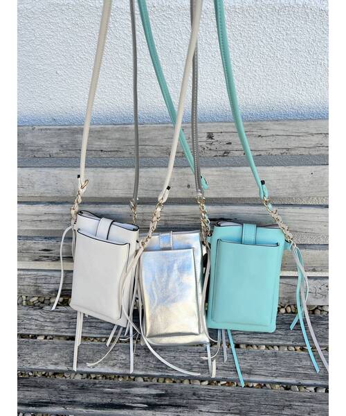 MERCURYDUO(マーキュリーデュオ)の「【MERCURYDUO×新希咲乃】配色ミニポシェット(ショルダーバッグ・レディース・アイボリー/ミント/シルバー・FREE)」の8枚目の写真