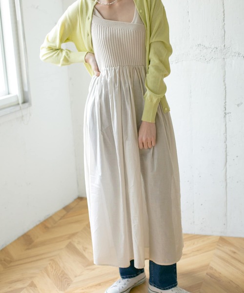 KBF（ケイビーエフ）の「キャミソールワンピース（ワンピース・レディース・ベージュ・ONE）」の3枚目の写真