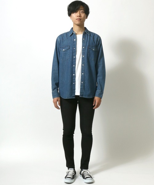 Levi's(リーバイス)の「Levi's /リーバイス クラッシックウエスタンデニムシャツ(シャツ/ブラウス・メンズ・ネイビー/サックスブルー/ブルー/ブルー系その他・S/M/L)」の19枚目の写真
