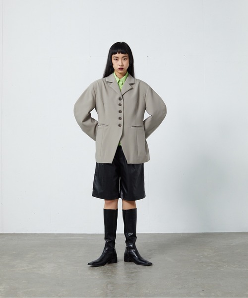 FEKETE（フェケテ）の「FEKETE PUFF SLEEVE TAILORED JACKET (SET-UP)（テーラードジャケット・レディース・ブラック/ベージュ/グリーン・FREE）」の11枚目の写真
