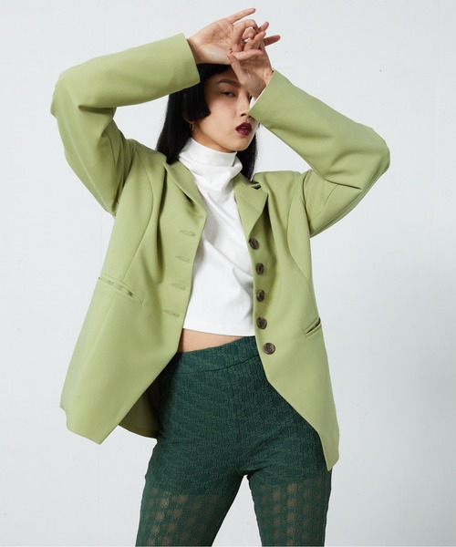 FEKETE（フェケテ）の「FEKETE PUFF SLEEVE TAILORED JACKET (SET-UP)（テーラードジャケット・レディース・ブラック/ベージュ/グリーン・FREE）」の10枚目の写真