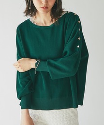 un dix cors（アンディコール）の「ワンポイントで魅せる　肩ボタンニット（ニット/セーター）」