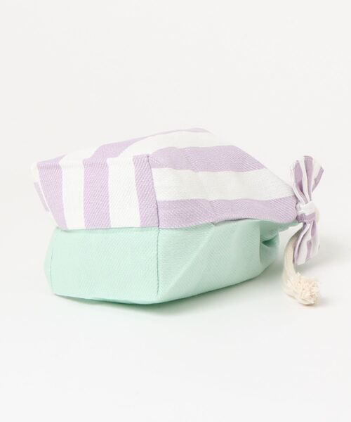 DONOBAN（ドノバン）の「◇キッズ◇ガールズリボン付きコップ巾着（エコバッグ/サブバッグ・キッズ・ラベンダー/ミント/ピンク/ベージュ・ONESIZE）」の9枚目の写真