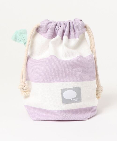 DONOBAN（ドノバン）の「◇キッズ◇ガールズリボン付きコップ巾着（エコバッグ/サブバッグ・キッズ・ラベンダー/ミント/ピンク/ベージュ・ONESIZE）」の6枚目の写真