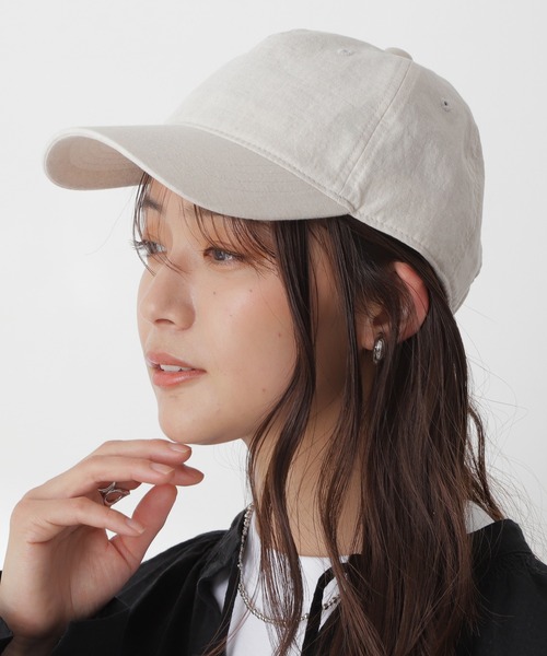 N.（N. Natural Beauty Basic）（エヌエヌナチュラルビューティーベーシック）の「麻混キャップ（キャップ・レディース・ブラック/ベージュ・FREE）」の2枚目の写真