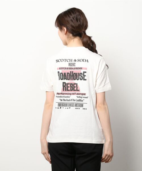 MAISON SCOTCH(メゾンスコッチ)の「リラックスフィット オーガニックコットンTシャツ【164704】(Tシャツ/カットソー・レディース・オフホワイト・X-SMALL/SMALL)」の3枚目の写真