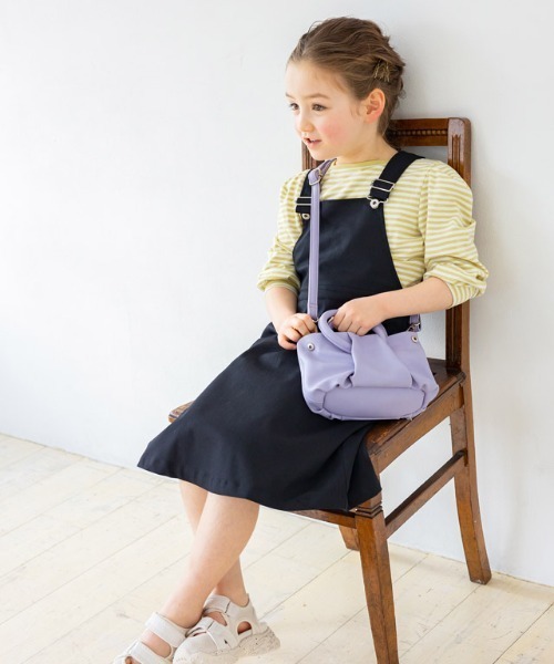 lulpini（ルルピー二）の「kids　スクエアネックボーダーロングスリーブTシャツ（Tシャツ/カットソー・キッズ・ブラック/イエロー/レッド・S/M/L）」の19枚目の写真