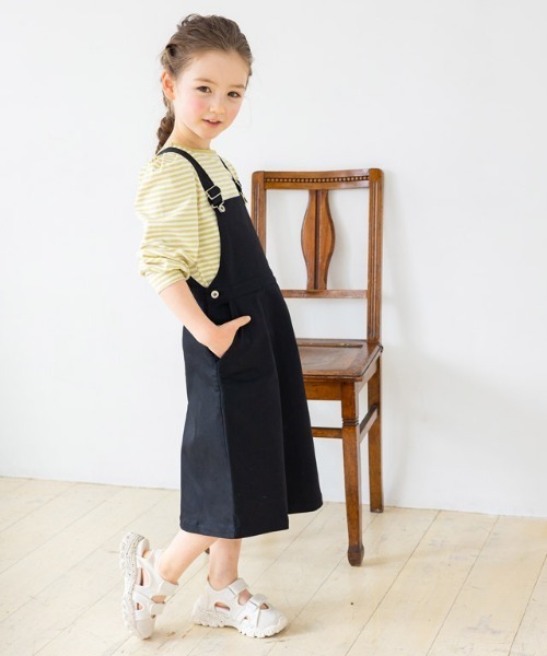 lulpini（ルルピー二）の「kids　スクエアネックボーダーロングスリーブTシャツ（Tシャツ/カットソー・キッズ・ブラック/イエロー/レッド・S/M/L）」の12枚目の写真