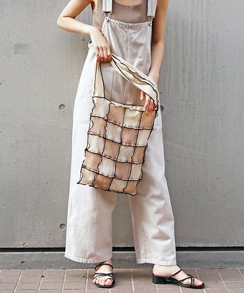 CONTROL FREAK / CTFK（コントロールフリーク）の「CONTROL FREAK(コントロールフリーク)シアーパッチメロウトート（トートバッグ・レディース・ブラック/カーキ/ベージュ/グリーン/ブラウン/ブルー・FREE）」の7枚目の写真