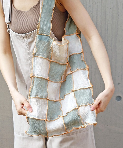 CONTROL FREAK / CTFK（コントロールフリーク）の「CONTROL FREAK(コントロールフリーク)シアーパッチメロウトート（トートバッグ・レディース・ブラック/カーキ/ベージュ/グリーン/ブラウン/ブルー・FREE）」の12枚目の写真