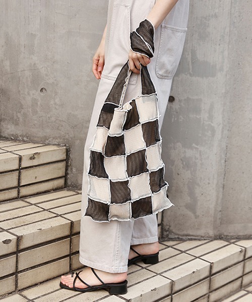 CONTROL FREAK / CTFK（コントロールフリーク）の「CONTROL FREAK(コントロールフリーク)シアーパッチメロウトート（トートバッグ・レディース・ブラック/カーキ/ベージュ/グリーン/ブラウン/ブルー・FREE）」の18枚目の写真