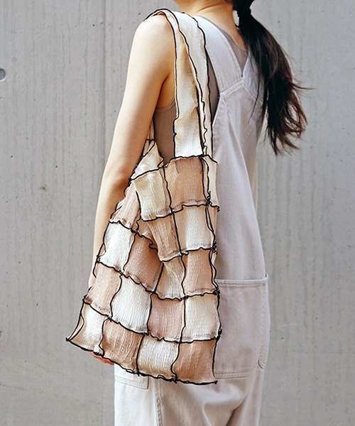 CONTROL FREAK / CTFK（コントロールフリーク）の「CONTROL FREAK(コントロールフリーク)シアーパッチメロウトート（トートバッグ・レディース・ブラック/カーキ/ベージュ/グリーン/ブラウン/ブルー・FREE）」の20枚目の写真