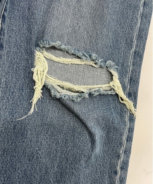 GALLIS ADDICTION（ガリスアディクション）の「GA DAMAGE WIDE DENIM PANTS（デニムパンツ・メンズ・ブラック/インディゴブルー・M/L）」の15枚目の写真