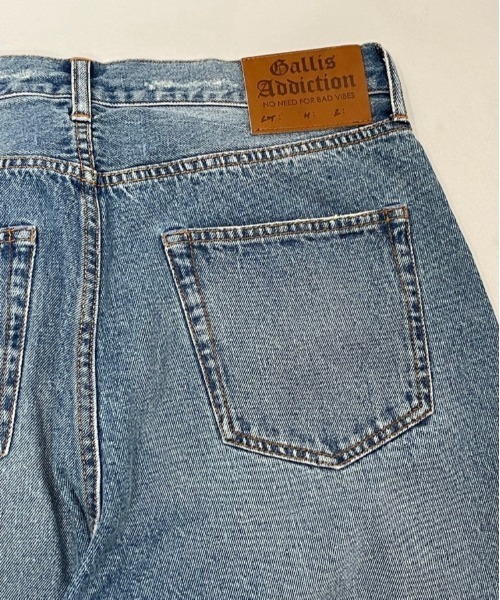 GALLIS ADDICTION（ガリスアディクション）の「GA DAMAGE WIDE DENIM PANTS（デニムパンツ・メンズ・ブラック/インディゴブルー・M/L）」の13枚目の写真