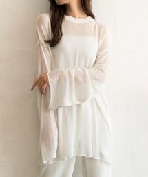 シースルーオーバーサイズロングTシャツ