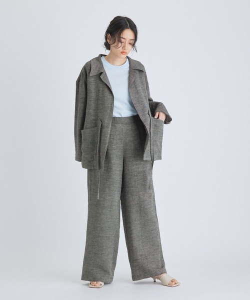 超話題新作 セール】【sana Twill (Linen Pants ROPE'】Wide ET ADAM for パンツ