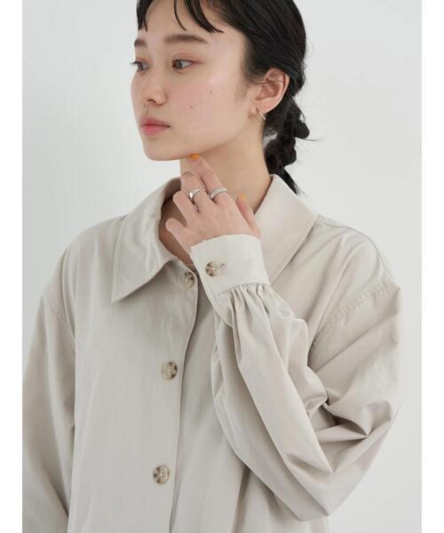 earth music&ecology（アースミュージックアンドエコロジー）の「ロングシャツワンピース（ワンピース・レディース・イエロー/ライトベージュ/ライトカーキ・FREE）」の12枚目の写真