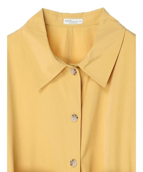 earth music&ecology（アースミュージックアンドエコロジー）の「ロングシャツワンピース（ワンピース・レディース・イエロー/ライトベージュ/ライトカーキ・FREE）」の19枚目の写真