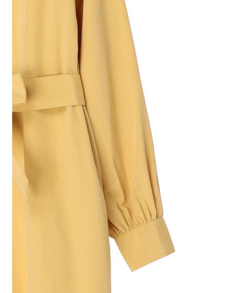 earth music&ecology（アースミュージックアンドエコロジー）の「ロングシャツワンピース（ワンピース・レディース・イエロー/ライトベージュ/ライトカーキ・FREE）」の20枚目の写真