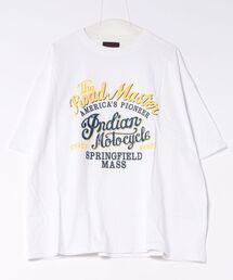 【Bl】【INDIAN】刺繍+プリント オーバーサイズTシャツ