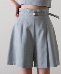 【サイズ展開あり】ベルト付きキュロットパンツ