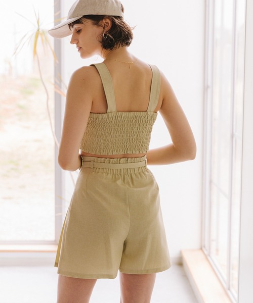 Cheek(チーク)の「【サイズ展開あり】ベルト付きキュロットパンツ(その他パンツ・レディース・ネイビー/モカ/グリーン系その他・SMALL/MEDIUM)」の7枚目の写真
