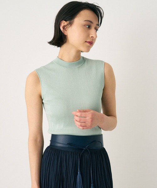 ANAYI(アナイ)の「アセテートポリエステルノースリ プルオーバー <手洗い可>(ニット/セーター・レディース・ブラック/ダークグリーン/ミント・38/36)」の5枚目の写真