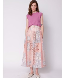 TONAL（トーナル）の「パッチワークフラワーコルセットスカート