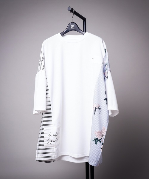 AFYF(エーエフワイエフ)の「AFYFSIDE CHECK SS/オーバーサイズ サイドチェックTシャツ 半袖(Tシャツ/カットソー・メンズ・ホワイト系その他/ブラック系その他/ベージュ系その他/ホワイト系その他2/ベージュ系その他2・FREE)」の2枚目の写真
