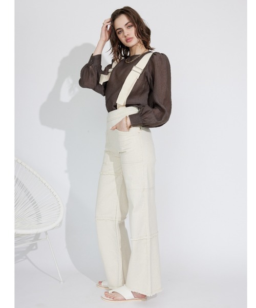 ALEXIA STAM（アリシアスタン）の「Patchwork Straight Pants/パッチワークストレートパンツ（その他パンツ・レディース・オフホワイト・S/M）」の19枚目の写真