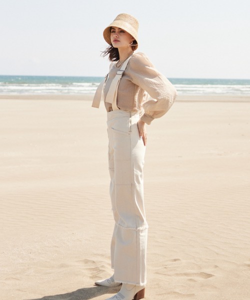 ALEXIA STAM（アリシアスタン）の「Patchwork Straight Pants/パッチワークストレートパンツ（その他パンツ・レディース・オフホワイト・S/M）」の22枚目の写真