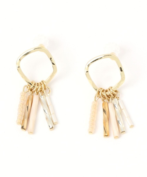 GLOBAL WORK（グローバルワーク）の「MADE IN JAPAN/ガラス樹脂ピアス/277868（ピアス（両耳用）・レディース・ブラウン/ピンク/ライトグリーン・FREE）」の2枚目の写真