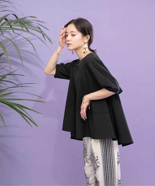 Eimee Law コクーンスリーブバックフリルトップス 　ぽわん袖 Eimee Law（エイミーロウ）の「コクーンスリーブバックフリル
