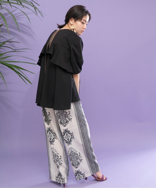 Eimee Law コクーンスリーブバックフリルトップス 　ぽわん袖 Eimee Law（エイミーロウ）の「コクーンスリーブバックフリル