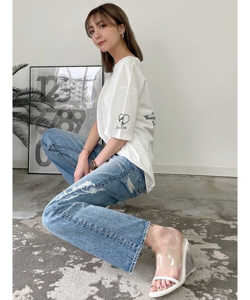 GYDA（ジェイダ）の「BABY A GO GO UNISEX Tシャツ（Tシャツ/カットソー・レディース・ブラック/オフホワイト・FREE）」の13枚目の写真