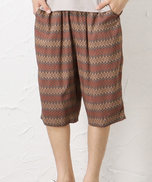 Mac-House(マックハウス)の「SARARI サラリ ステテコ イカット柄(その他パンツ・メンズ・ブラック/ブラウン・M/XL/L)」の5枚目の写真