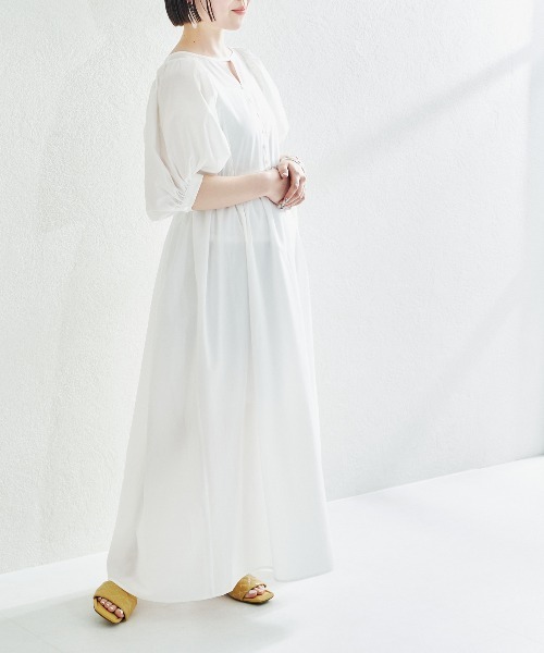 acro（アクロ）の「カットアウトボリュームスリーブワンピース/AC1415（ワンピース・レディース・ブラック/グリーン/ホワイト・ﾌﾘ-）」の12枚目の写真