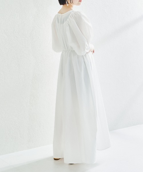 acro（アクロ）の「カットアウトボリュームスリーブワンピース/AC1415（ワンピース・レディース・ブラック/グリーン/ホワイト・ﾌﾘ-）」の10枚目の写真