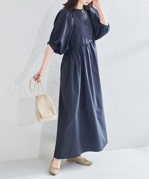 acro（アクロ）の「カットアウトボリュームスリーブワンピース/AC1415（ワンピース・レディース・ブラック/グリーン/ホワイト・ﾌﾘ-）」の14枚目の写真