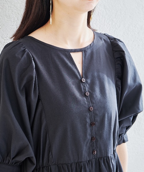 acro（アクロ）の「カットアウトボリュームスリーブワンピース/AC1415（ワンピース・レディース・ブラック/グリーン/ホワイト・ﾌﾘ-）」の13枚目の写真