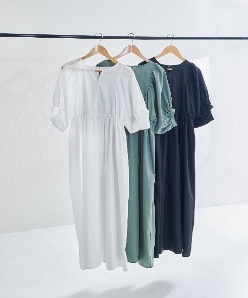 acro（アクロ）の「カットアウトボリュームスリーブワンピース/AC1415（ワンピース・レディース・ブラック/グリーン/ホワイト・ﾌﾘ-）」の4枚目の写真