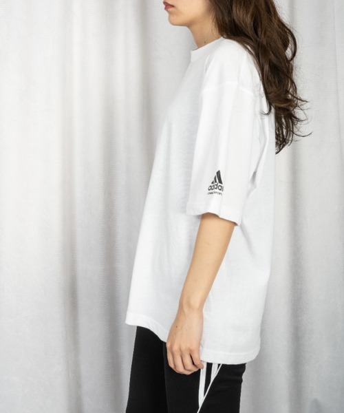 adidas(アディダス)の「adidas combat sports / ワンポイントロゴ入りビッグTシャツ(Tシャツ/カットソー・レディース・アイボリー/ダークグリーン/ホワイト/ブラック・MEDIUM/LARGE)」の6枚目の写真