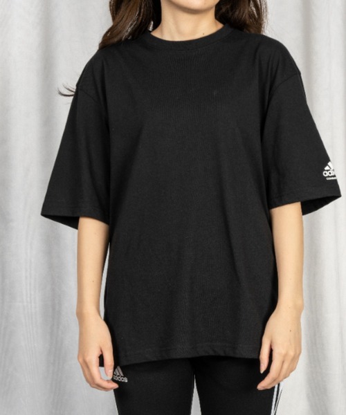adidas(アディダス)の「adidas combat sports / ワンポイントロゴ入りビッグTシャツ(Tシャツ/カットソー・レディース・アイボリー/ダークグリーン/ホワイト/ブラック・MEDIUM/LARGE)」の5枚目の写真